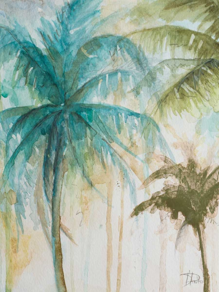 Watercolor Palms in Blue I art print by Patricia Pinto for $57.95 CAD