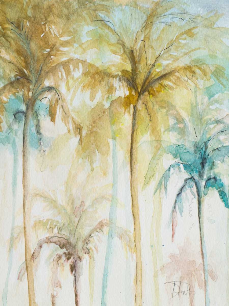 Watercolor Palms in Blue II art print by Patricia Pinto for $57.95 CAD