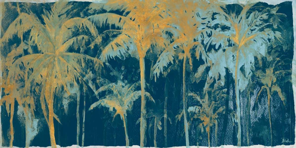 Teal and Gold Palms art print by Patricia Pinto for $57.95 CAD