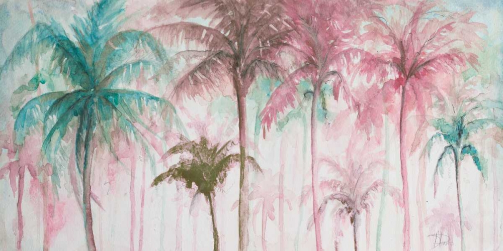 Watercolor Palms in Pink Tones art print by Patricia Pinto for $57.95 CAD
