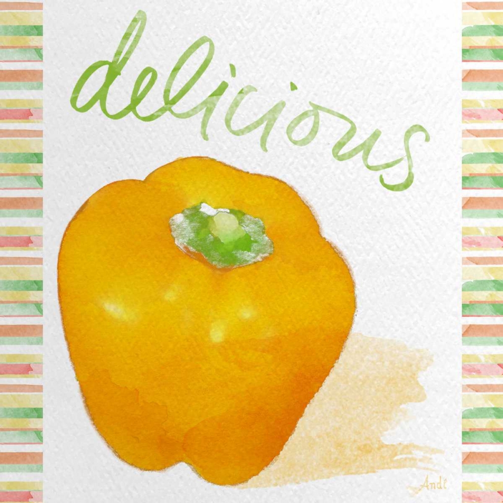 Watercolor Pepper I art print by Andi Metz for $57.95 CAD