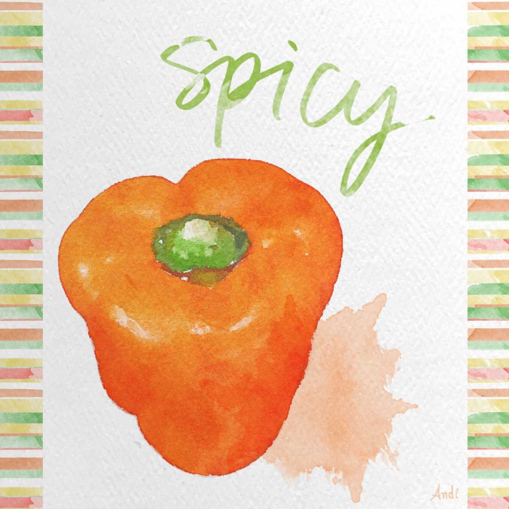 Watercolor Pepper II art print by Andi Metz for $57.95 CAD