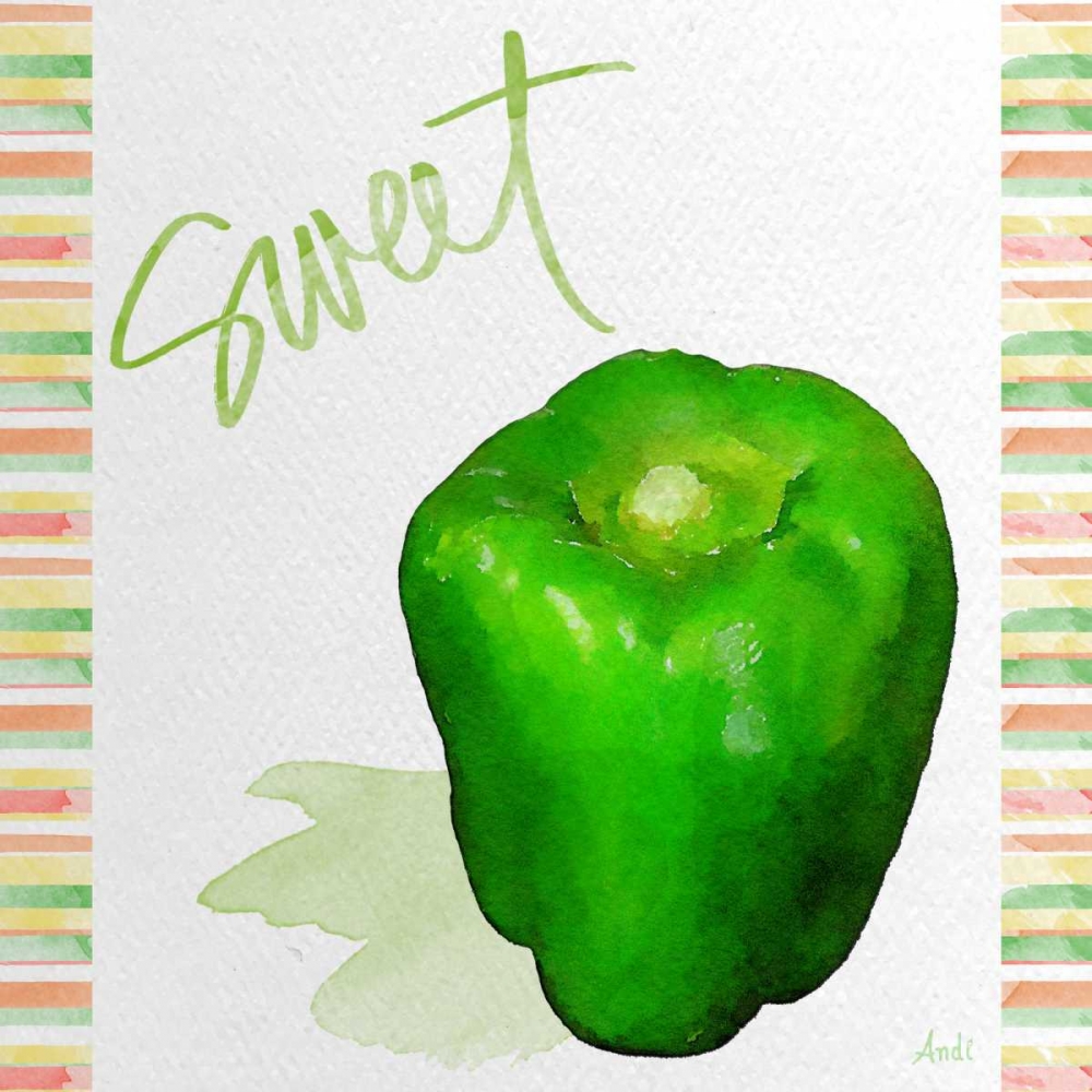 Watercolor Pepper III art print by Andi Metz for $57.95 CAD