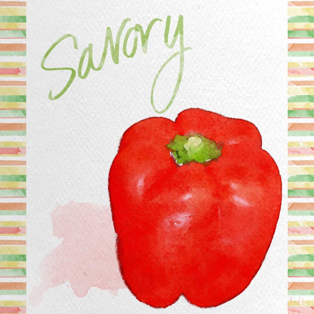 Watercolor Pepper IV art print by Andi Metz for $57.95 CAD