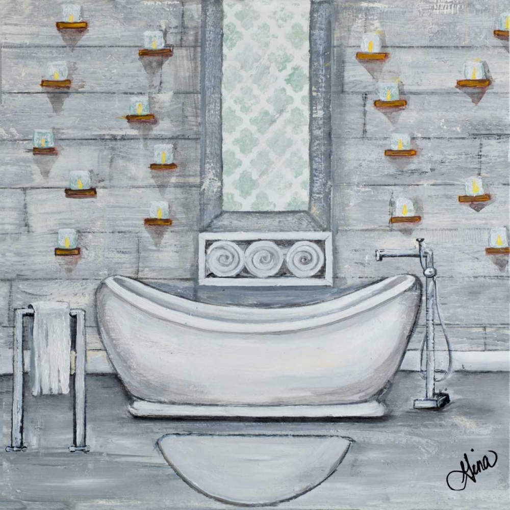 Grey Bath II art print by Gina Ritter for $57.95 CAD