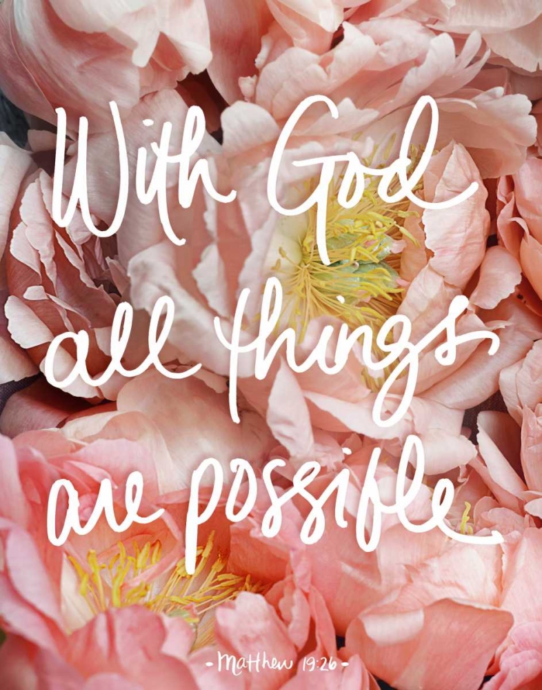 With God all things are possible art print by Sarah Gardner for $57.95 CAD