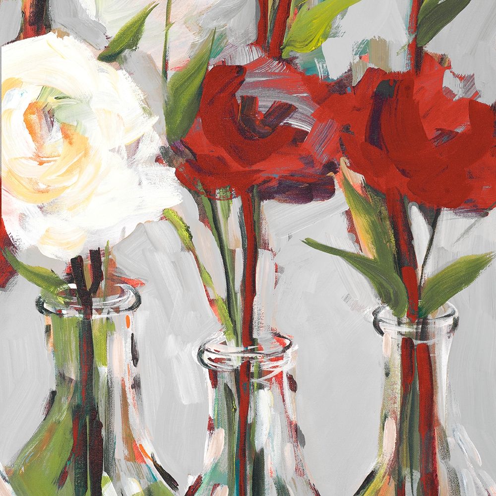 Red Romantic Blossoms I art print by Jane Slivka for $57.95 CAD