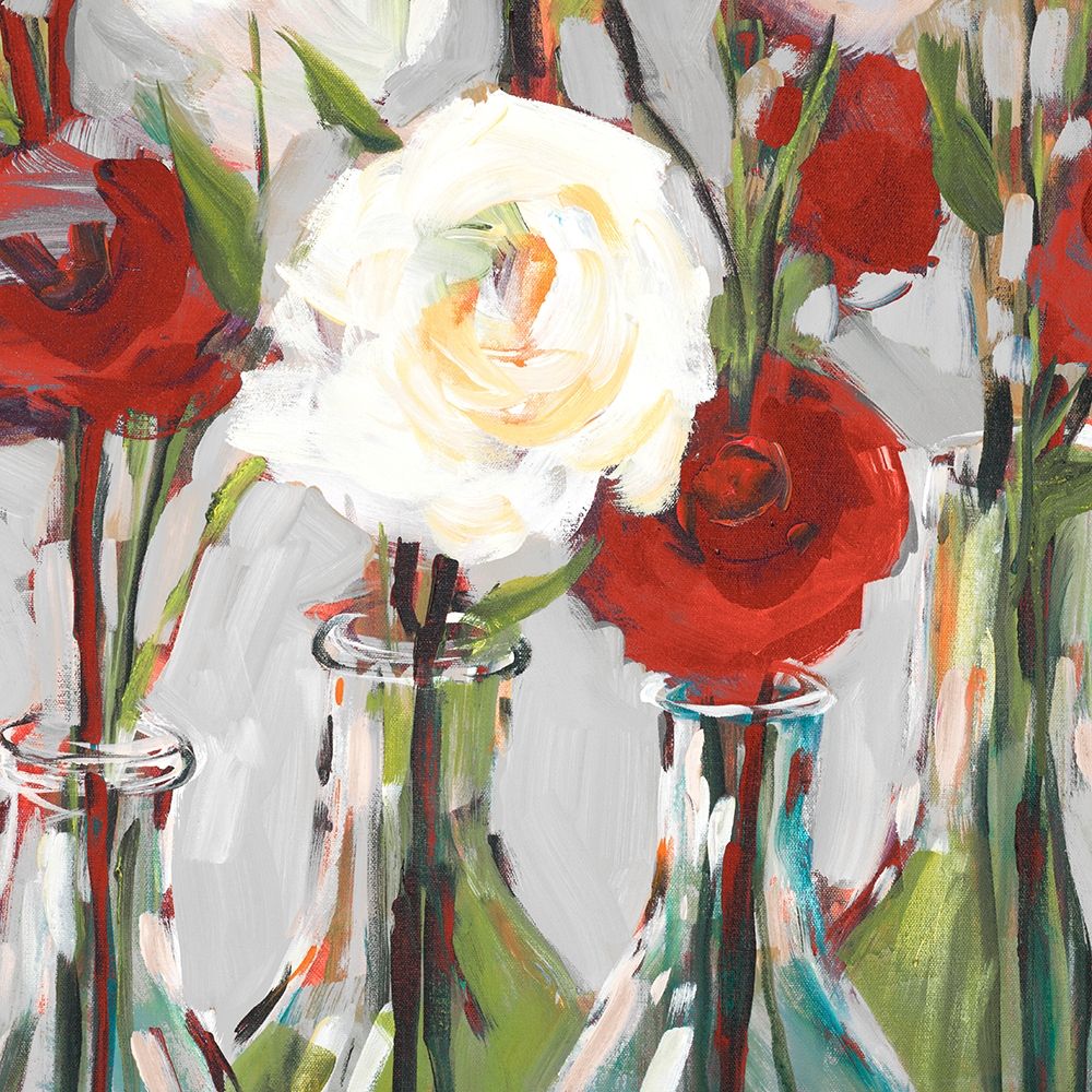 Red Romantic Blossoms II art print by Jane Slivka for $57.95 CAD