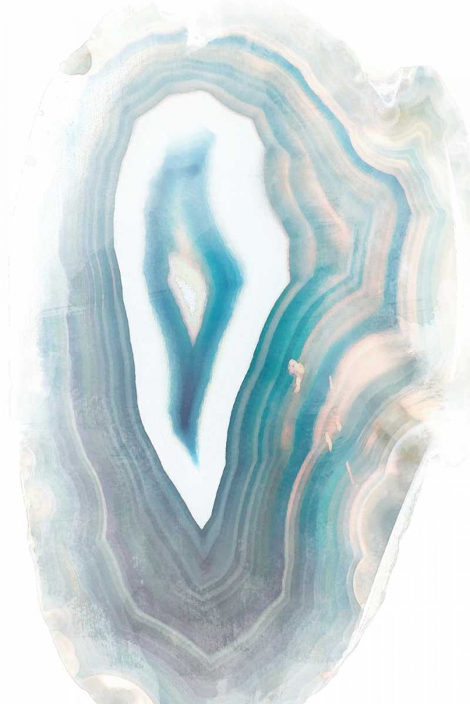 Blue Watercolor Agate Rectangle art print by Susan Bryant for $57.95 CAD