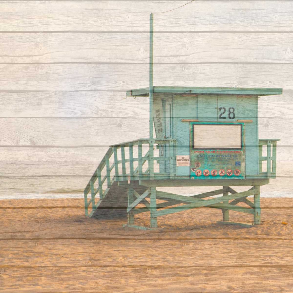 Lifeguard House On Wood art print by Susan Bryant for $57.95 CAD