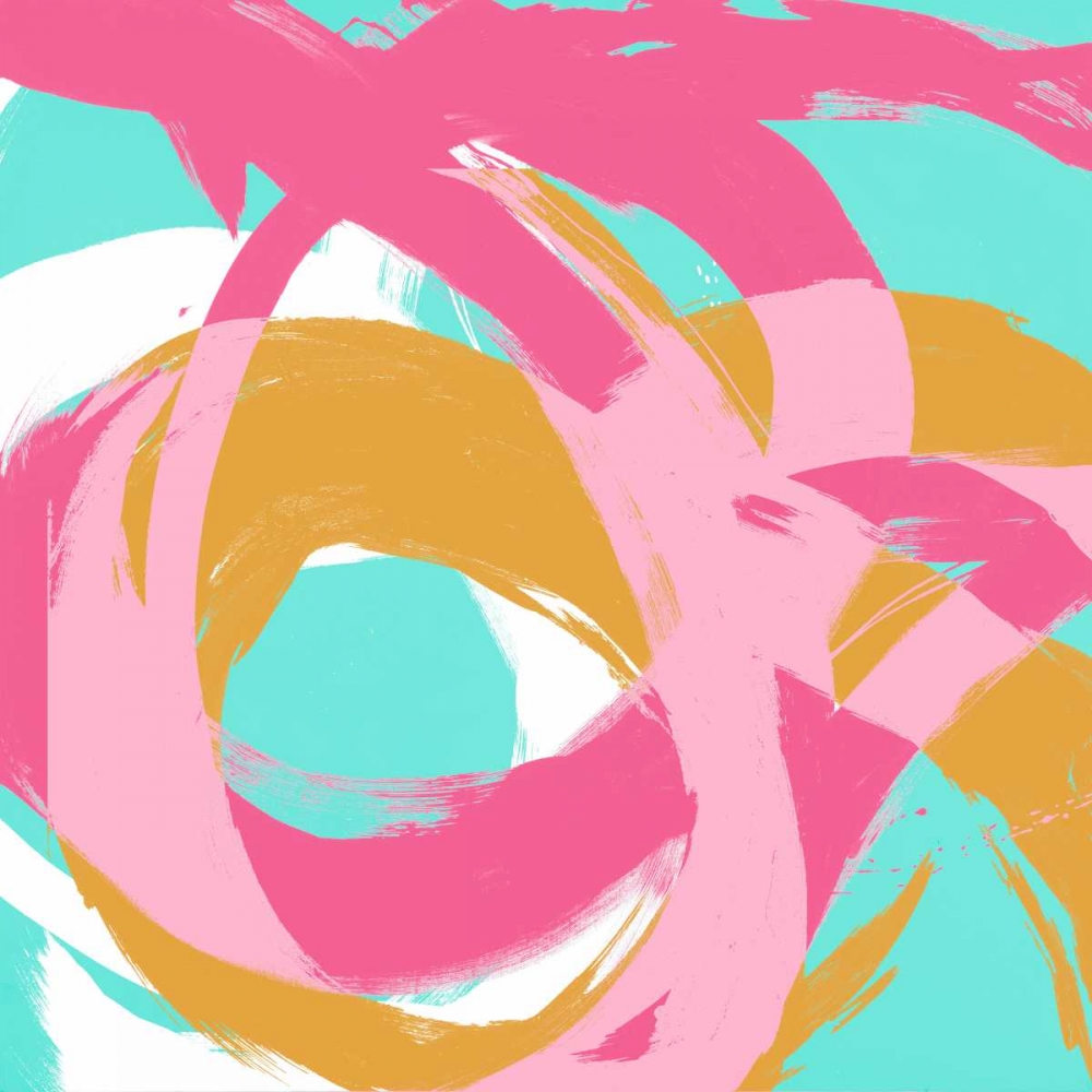 Pink Circular Strokes I art print by Megan Morris for $57.95 CAD