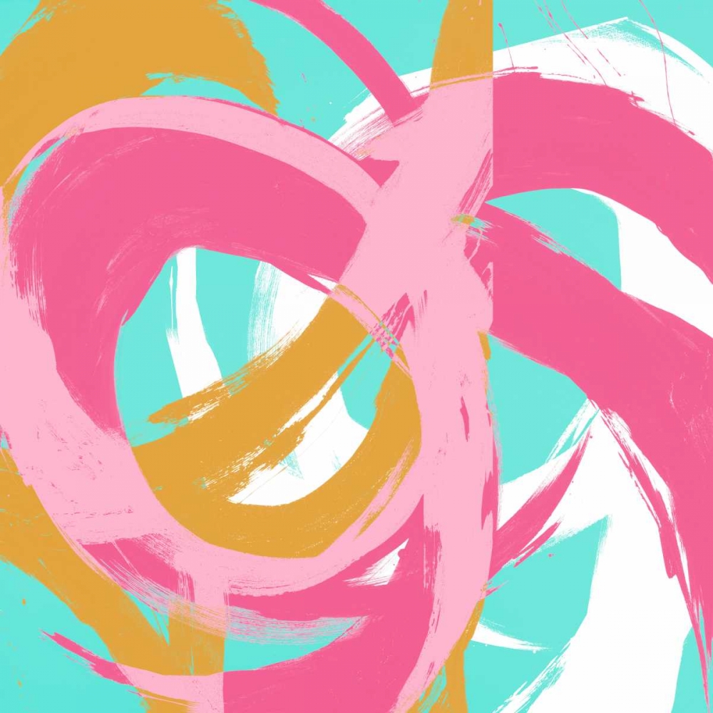 Pink Circular Strokes II art print by Megan Morris for $57.95 CAD