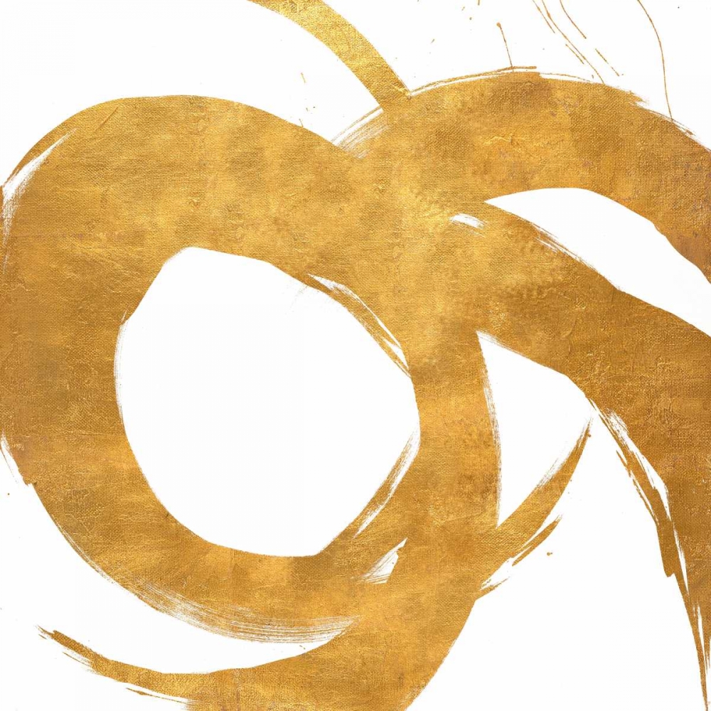 Gold Circular Strokes II art print by Megan Morris for $57.95 CAD