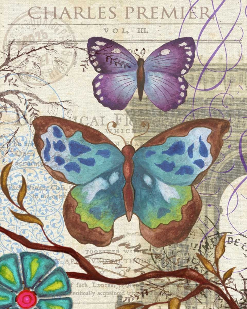 Paris Butterflies II art print by Elizabeth Medley for $57.95 CAD