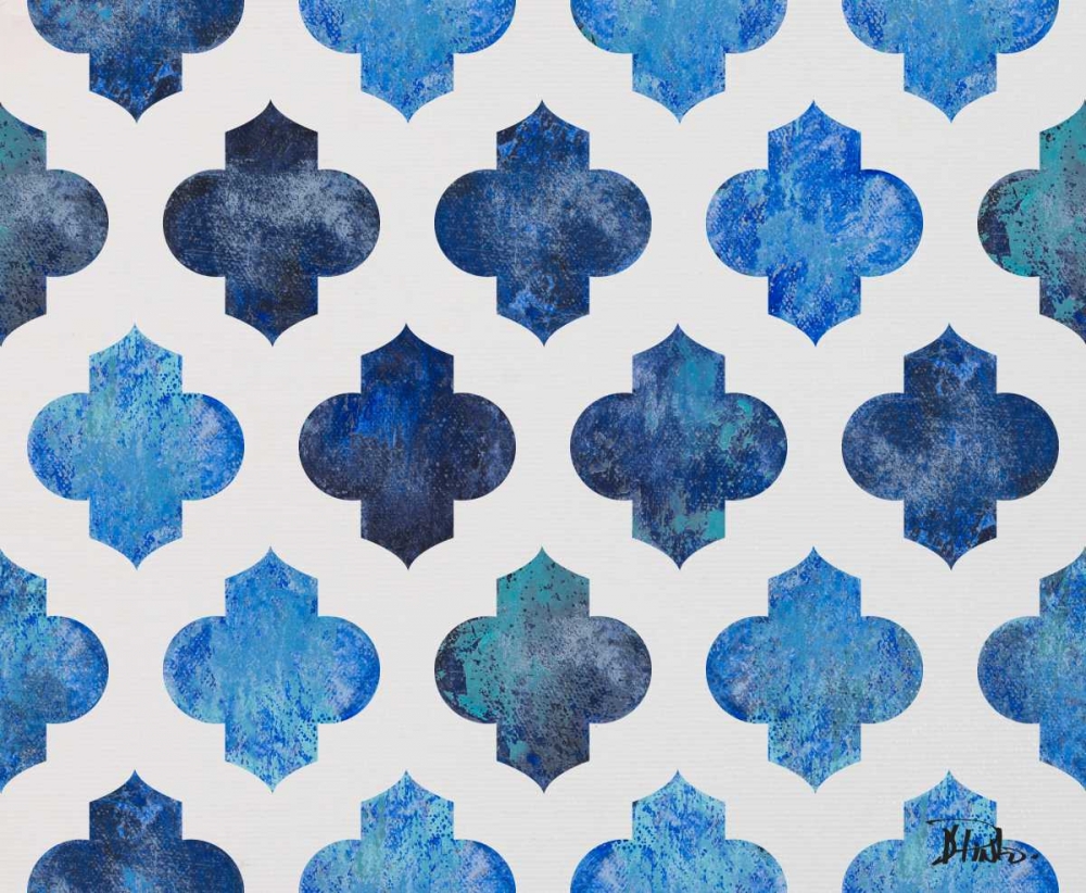 Clean Blue Quatrefoil I art print by Patricia Pinto for $57.95 CAD