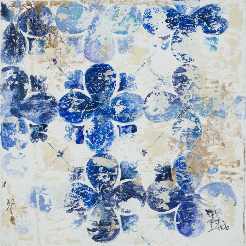 Blue Quatrefoil I art print by Patricia Pinto for $57.95 CAD