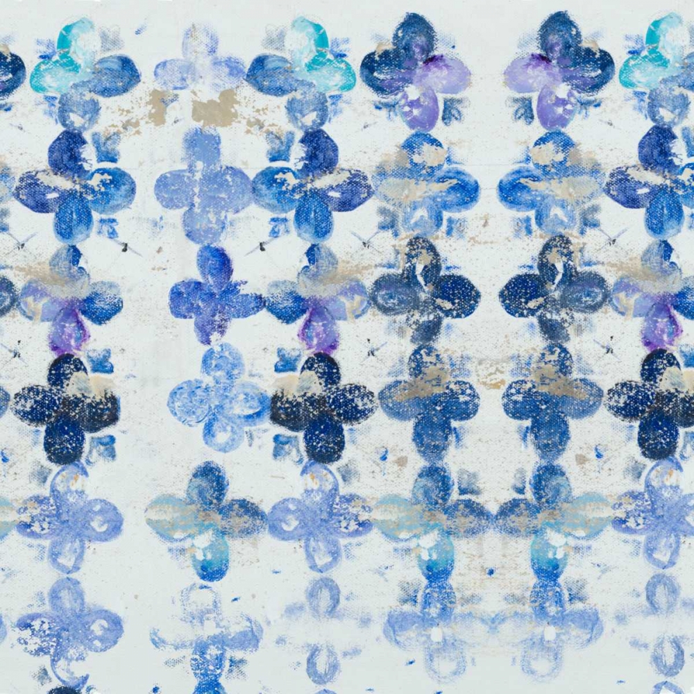 Blue Quatrefoil IV art print by Patricia Pinto for $57.95 CAD