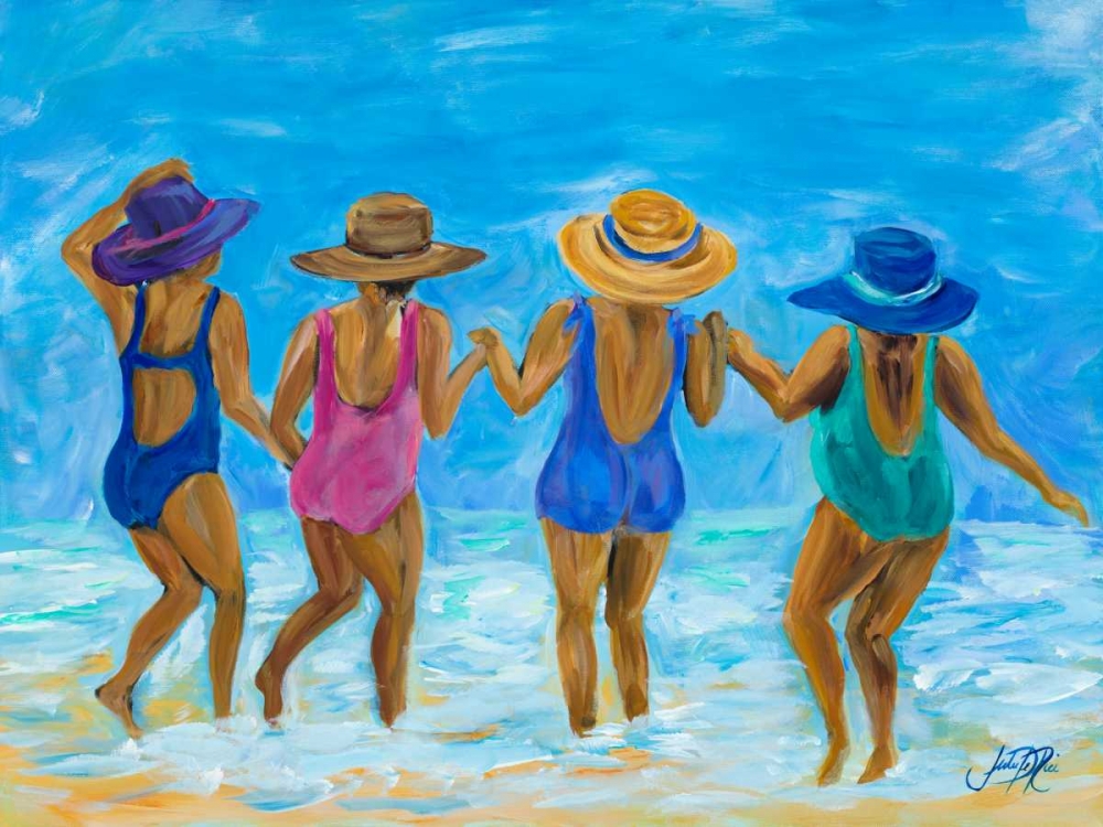 Ladies on the Beach I art print by Julie DeRice for $57.95 CAD