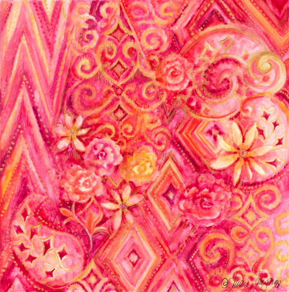 Pink Abstract art print by Janice Gaynor for $57.95 CAD