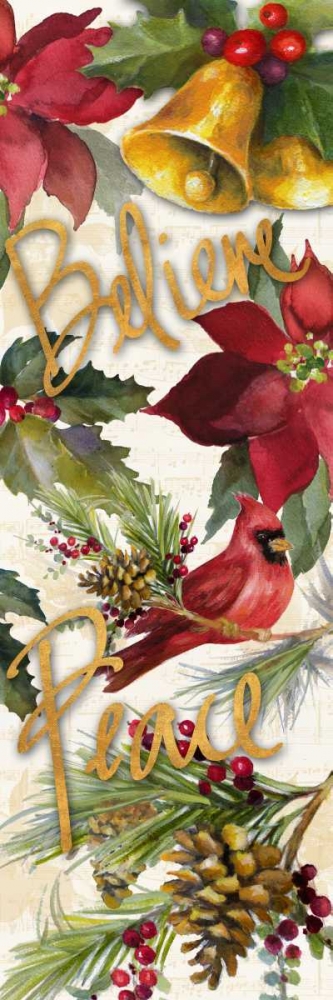 Christmas Poinsettia Panel III art print by Lanie Loreth for $57.95 CAD