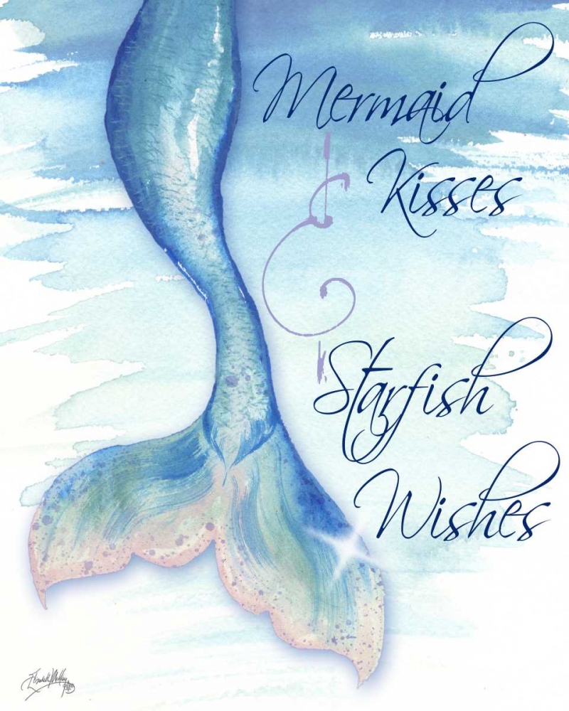 Mermaid Tail I (kisses and wishes) art print by Elizabeth Medley for $57.95 CAD