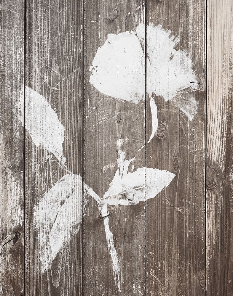 Brown Floral Whisper on Wood Background I art print by Lanie Loreth for $57.95 CAD