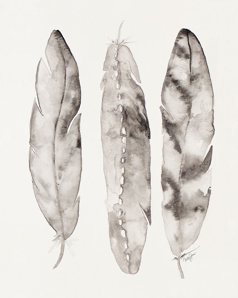 Three Gray Feathers art print by Nola James for $57.95 CAD