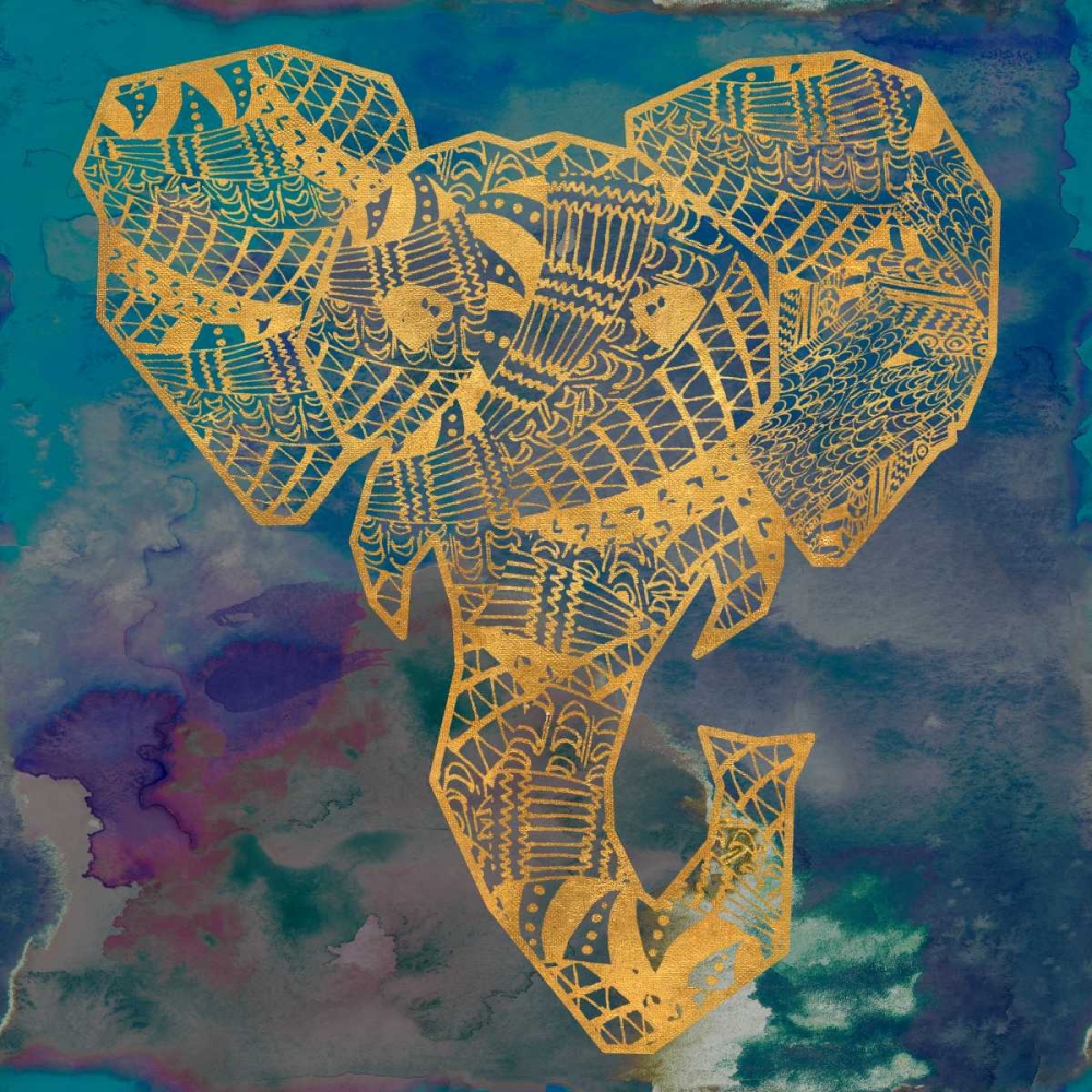 Gold Boho Elephant art print by Nola James for $57.95 CAD