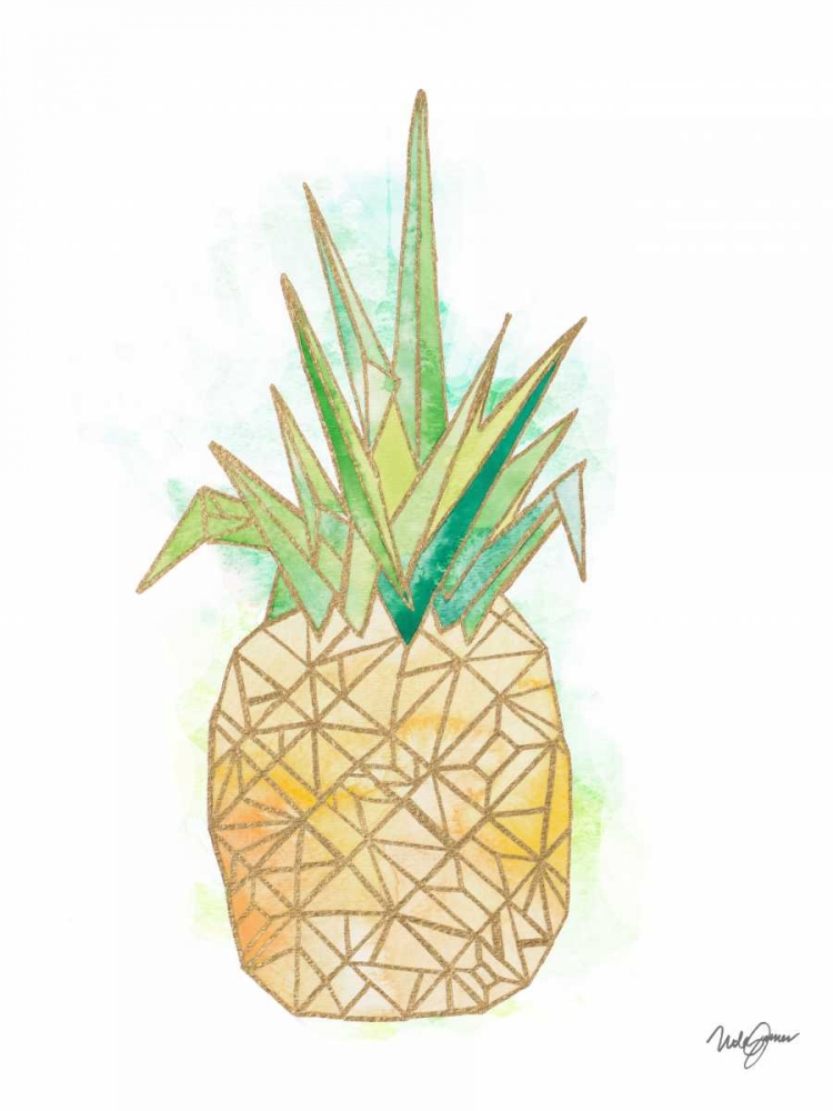Watercolor Origami Pineapple art print by Nola James for $57.95 CAD