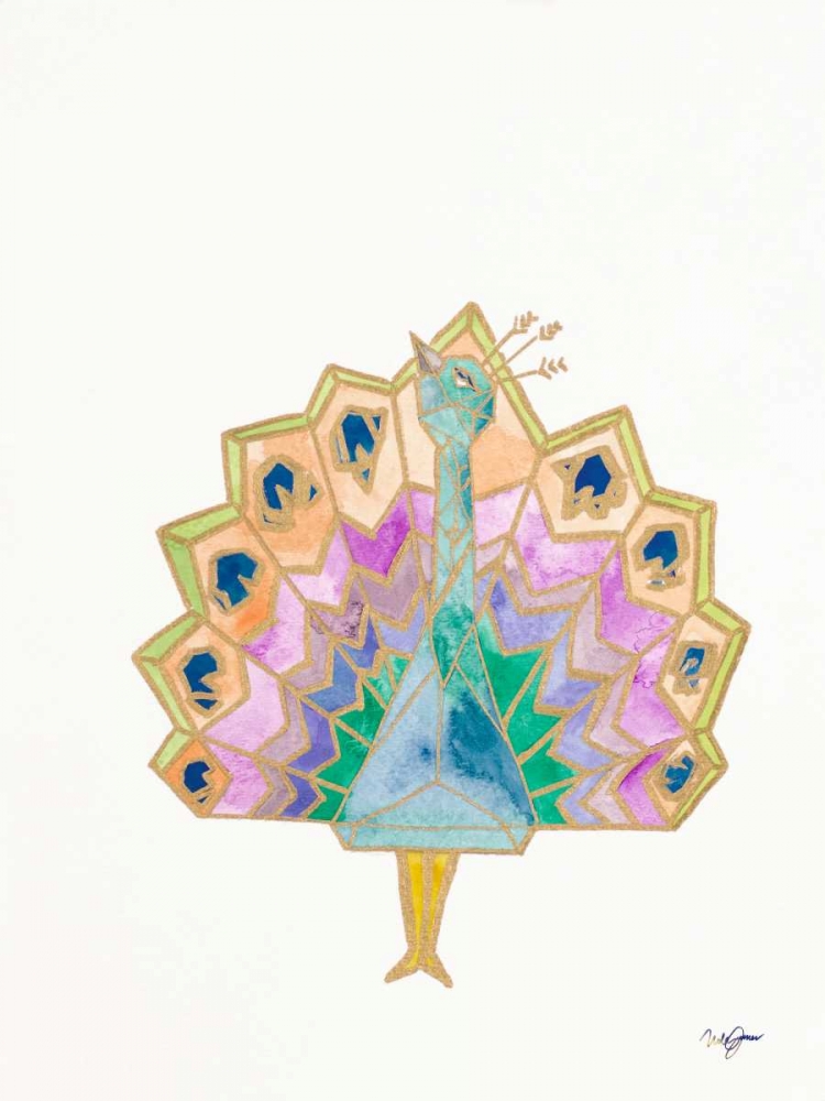 Origami Peacock art print by Nola James for $57.95 CAD