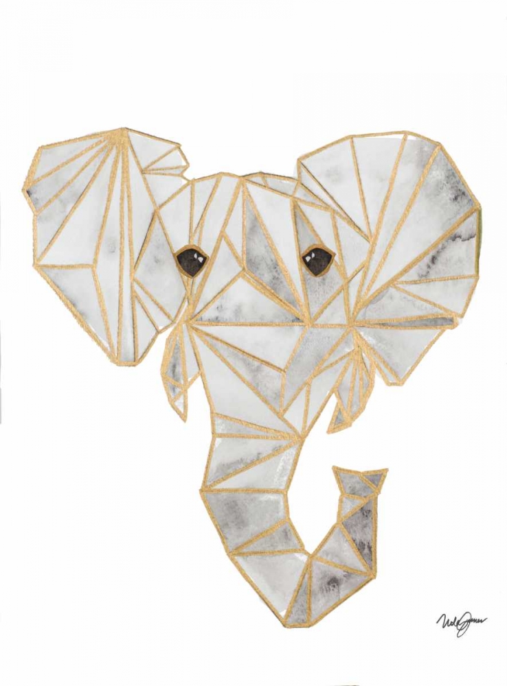 Retro Elephant Rectangle art print by Nola James for $57.95 CAD