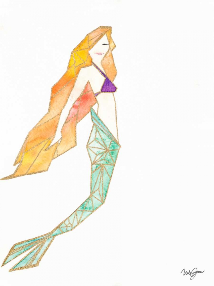 Origami Mermaid art print by Nola James for $57.95 CAD