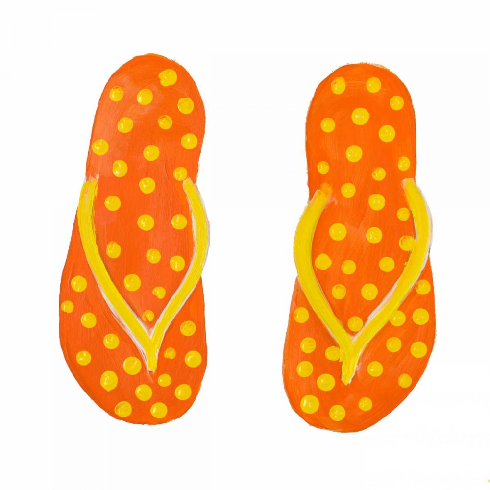 Polka Dot Flip Flops III art print by Julie DeRice for $57.95 CAD