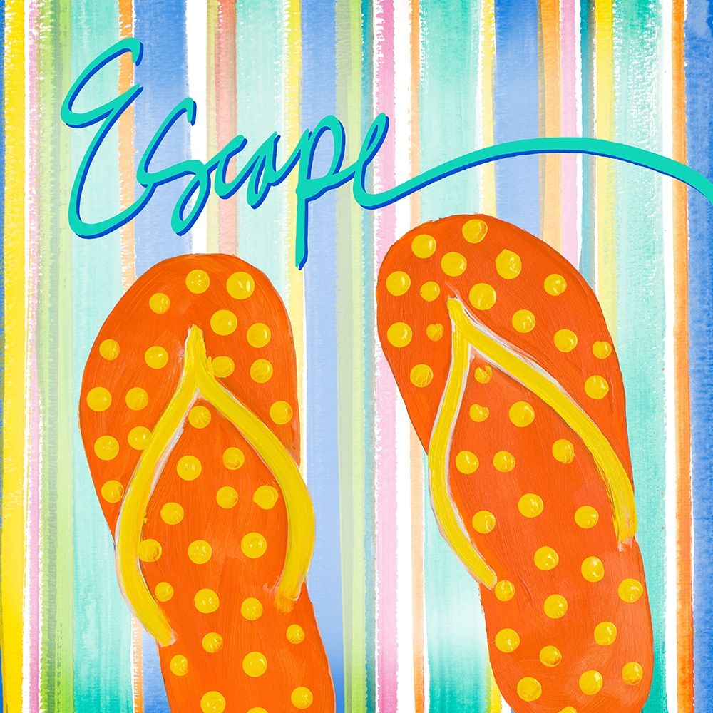 Flip Flop Retreat IV art print by Julie DeRice for $57.95 CAD