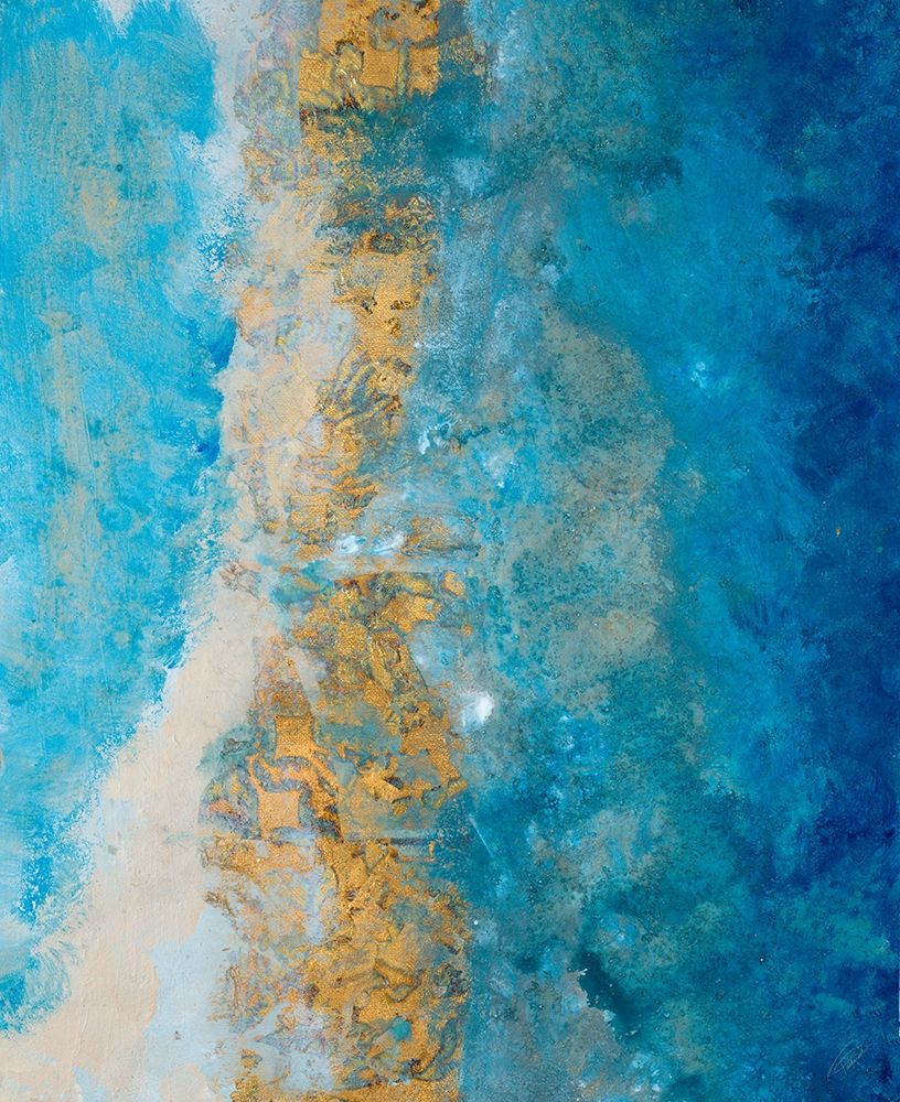 Coastline Vertical Abstract I art print by Merri Pattinian for $57.95 CAD