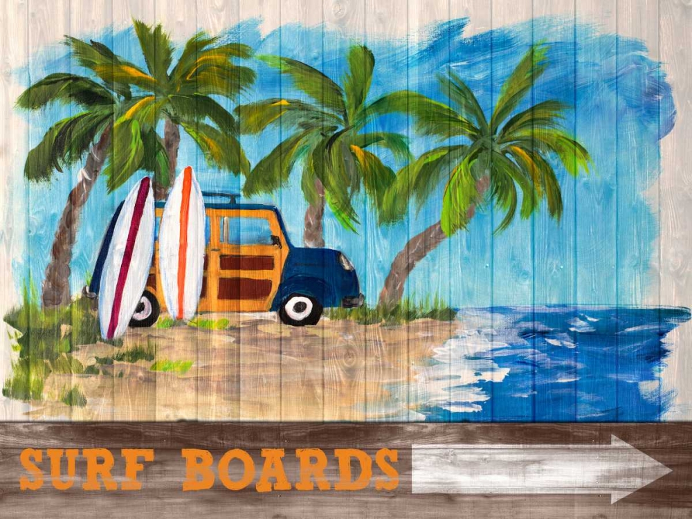 Surf Boards art print by Julie DeRice for $57.95 CAD