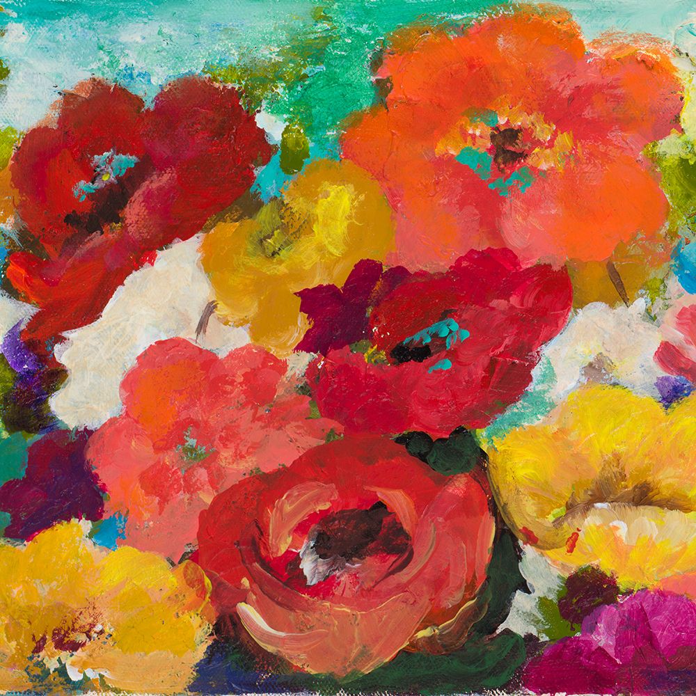 Cheerful Flowers Square art print by Patricia Pinto for $57.95 CAD