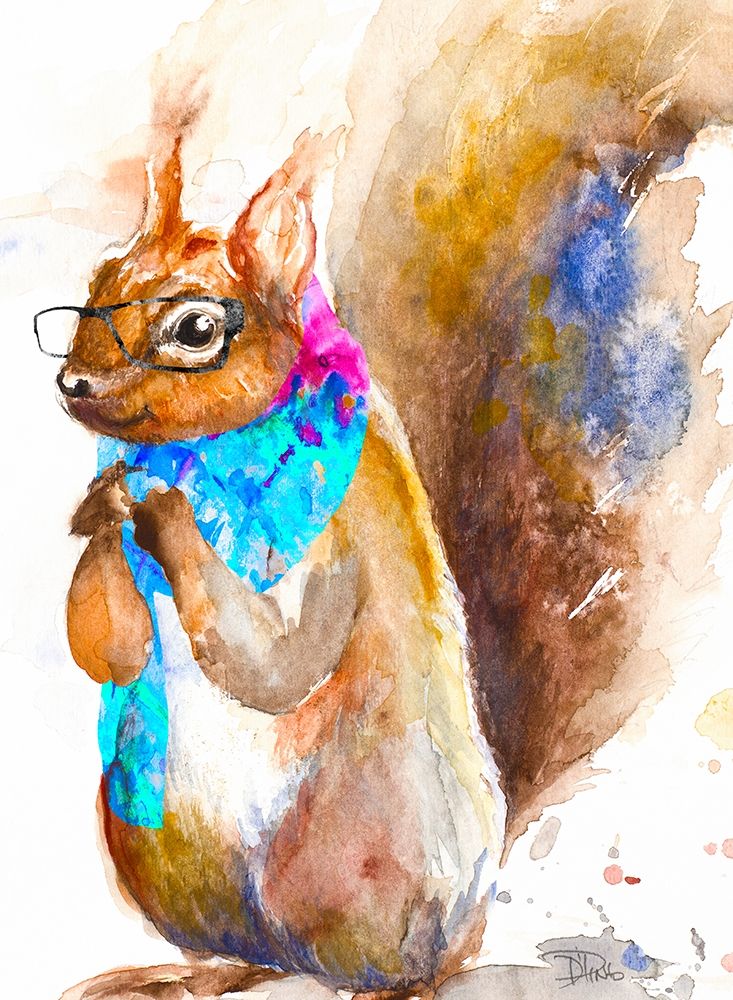 Hipster Squirrel art print by Patricia Pinto for $57.95 CAD