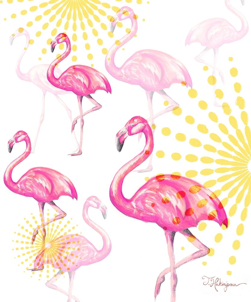 A Vision Of Flamingoes art print by Tiffany Hakimipour for $57.95 CAD