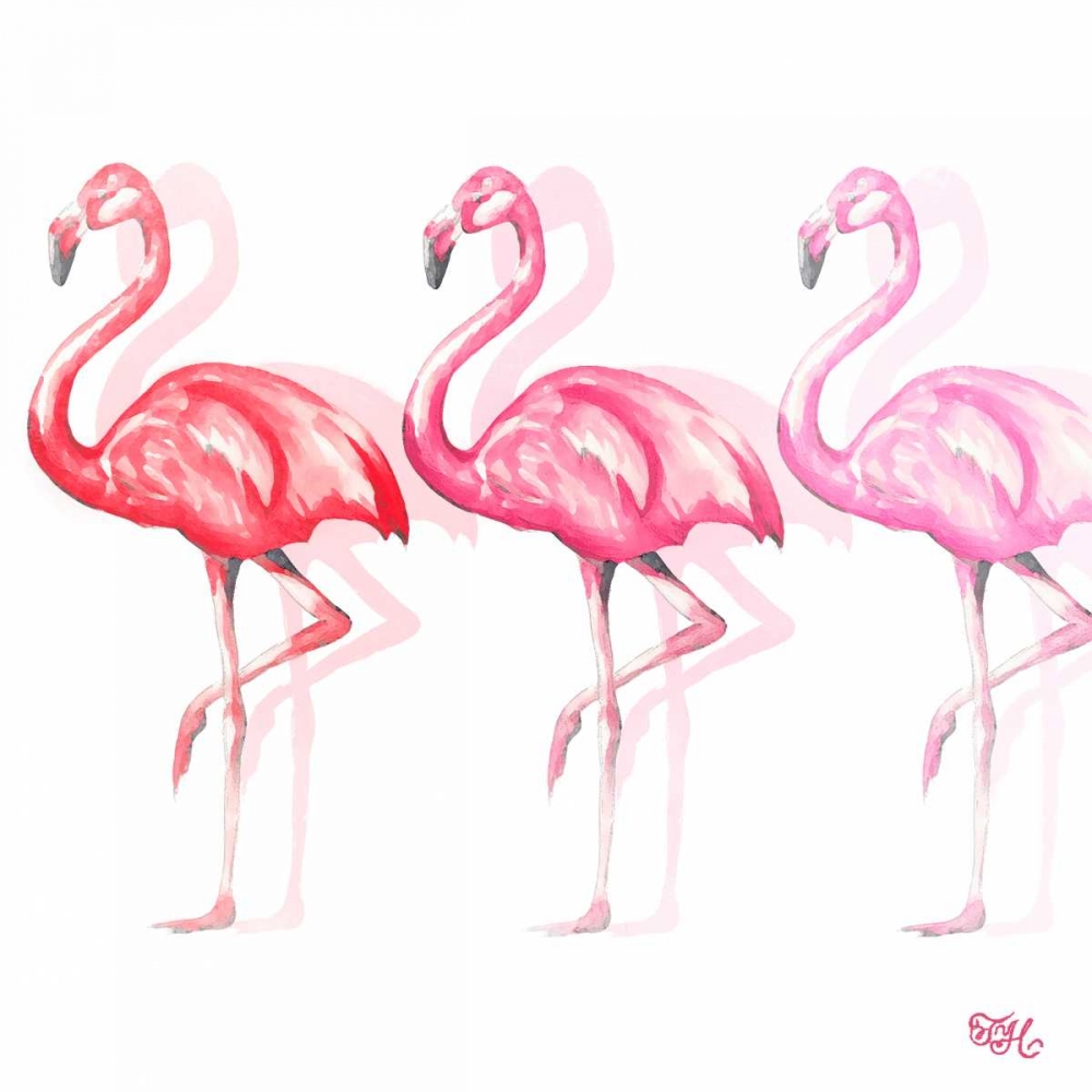 Flamingo Trio II art print by Tiffany Hakimipour for $57.95 CAD