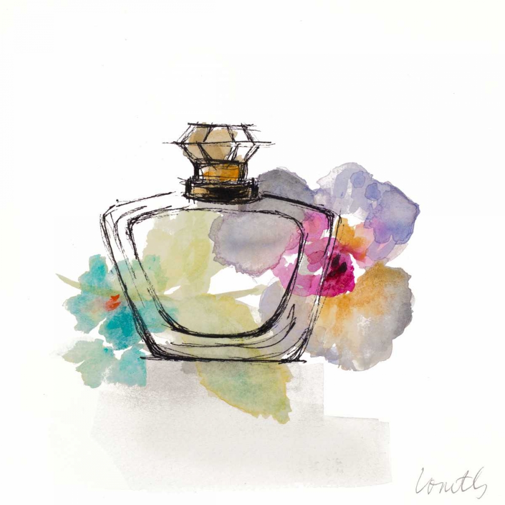 Crystal Watercolor Perfume  Square I art print by Lanie Loreth for $57.95 CAD