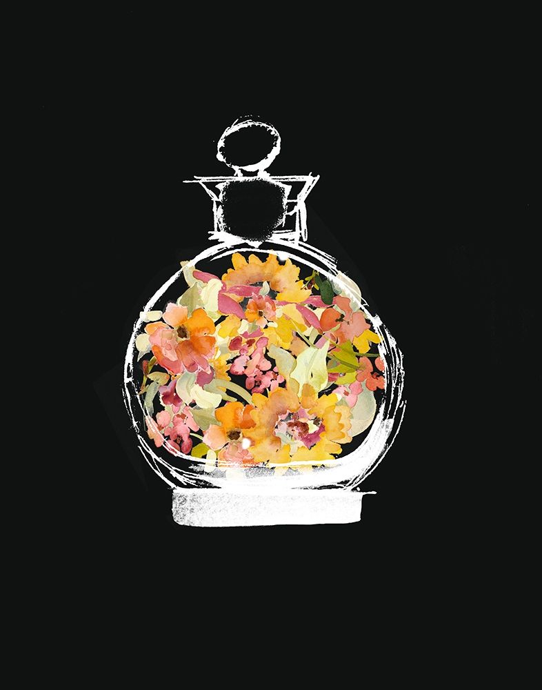 Crystal Watercolor Perfume on Black I art print by Lanie Loreth for $57.95 CAD