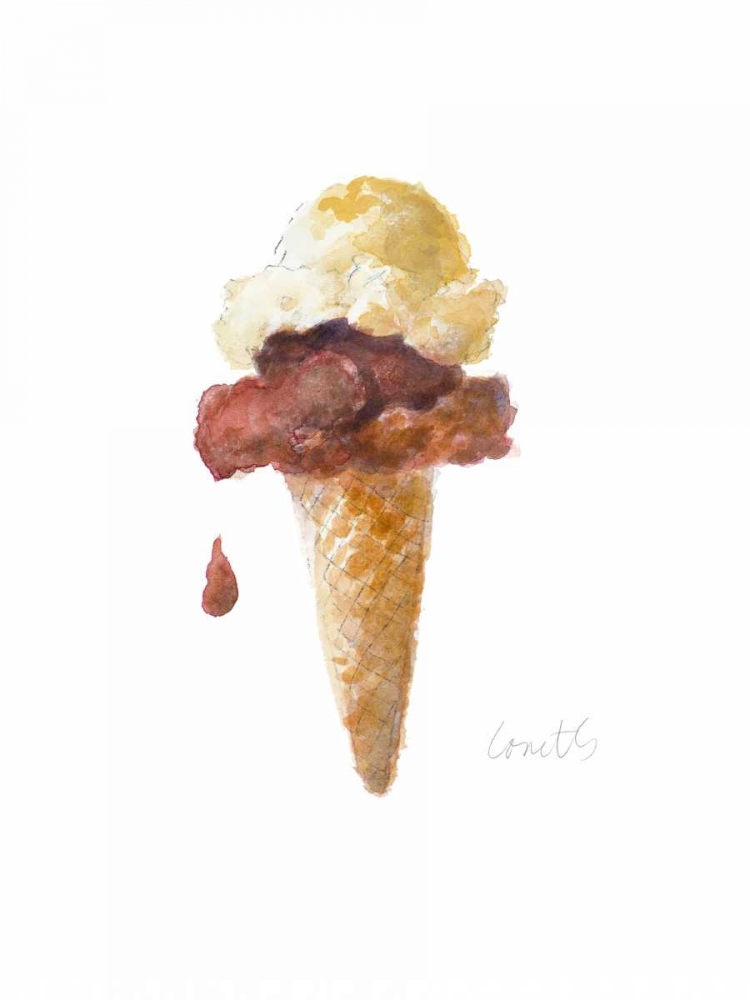 Watercolor Ice Cream Cone I art print by Lanie Loreth for $57.95 CAD