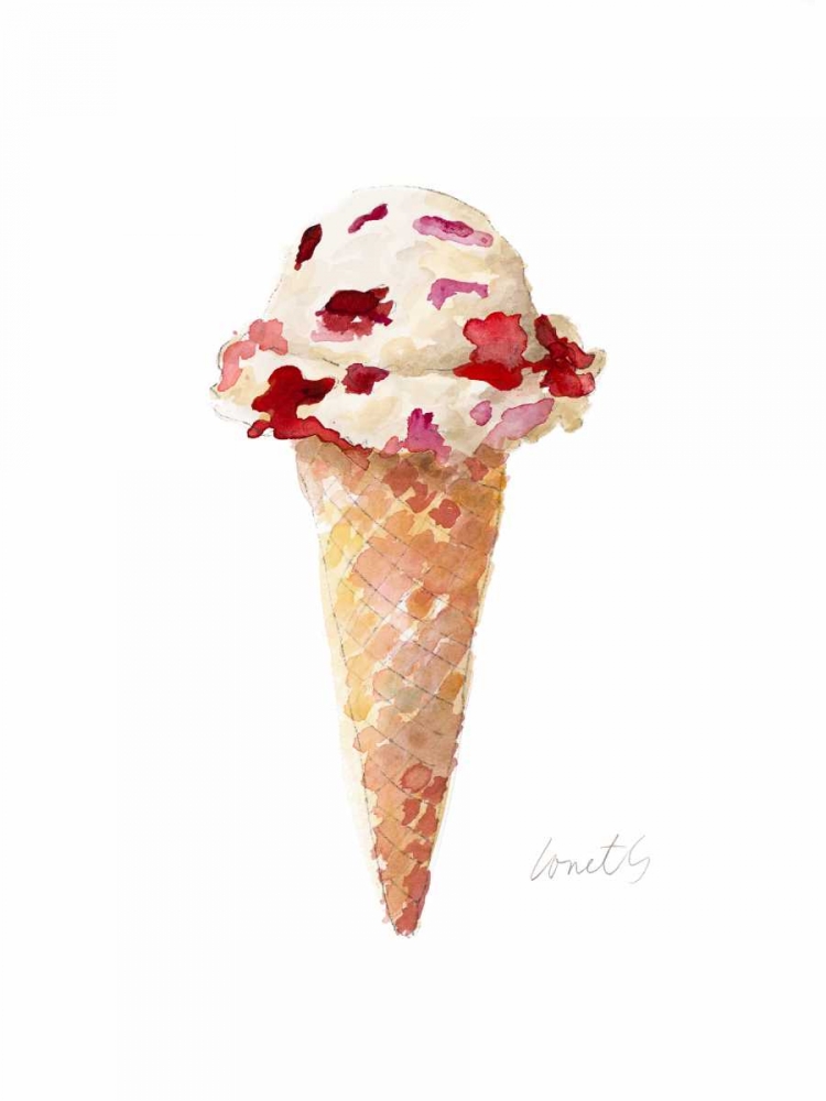 Watercolor Ice Cream Cone II art print by Lanie Loreth for $57.95 CAD