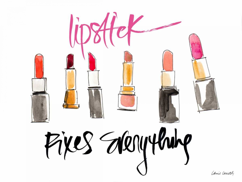 Lipstick Fixes Everything art print by Lanie Loreth for $57.95 CAD