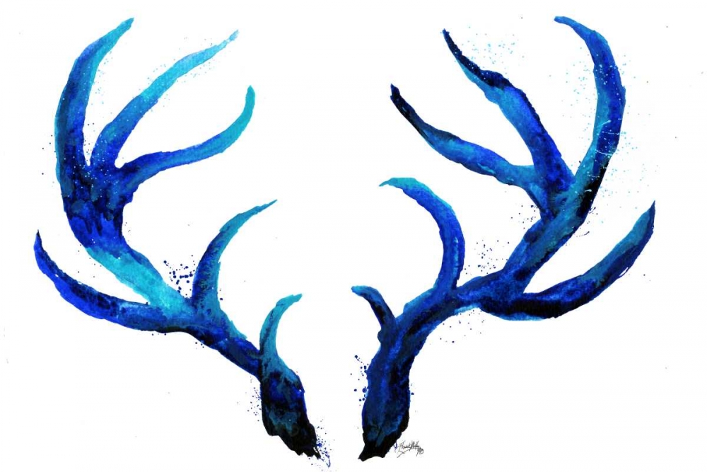 Blue Antlers art print by Elizabeth Medley for $57.95 CAD