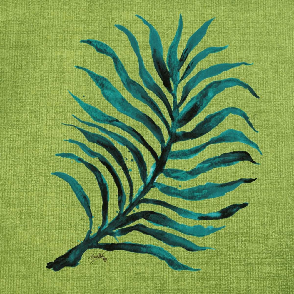 Leaf on Green Burlap art print by Elizabeth Medley for $57.95 CAD