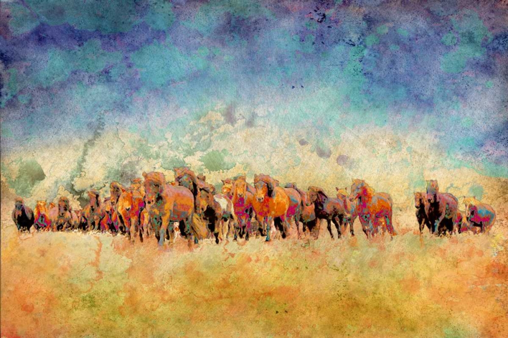 Horse Herd art print by Ynon Mabat for $57.95 CAD