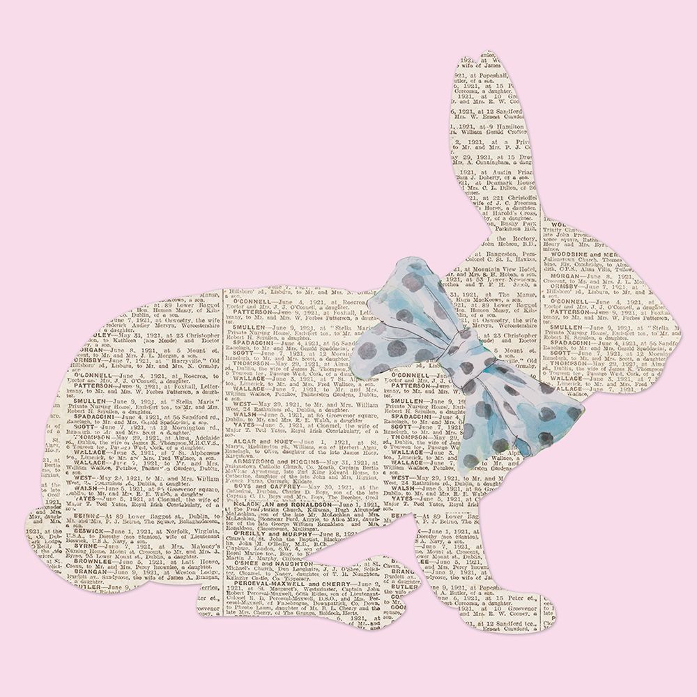 Easter Bunny Silhouette with Bow art print by Lanie Loreth for $57.95 CAD