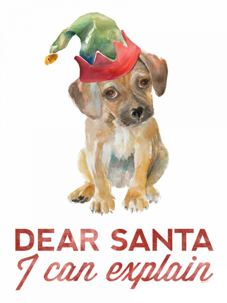 Christmas Retriever Puppy I art print by Lanie Loreth for $57.95 CAD